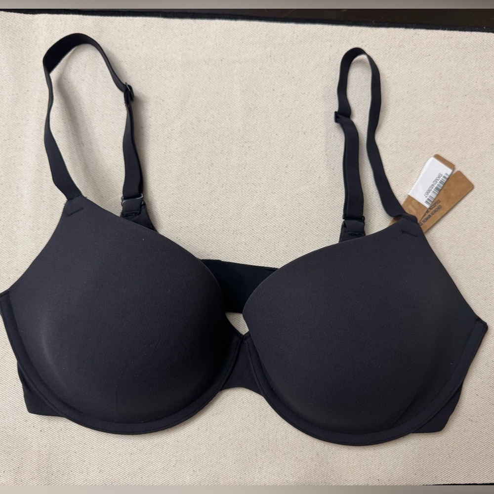 Skims Fits Everybody T-Shirt Bra | Onyx | Size 36D
